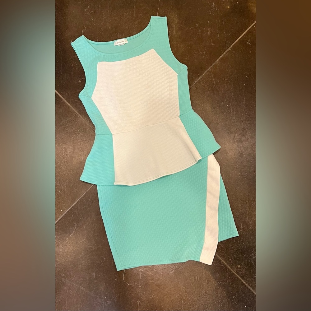 80’s Turquoise Party Dress - Picture 4 of 7